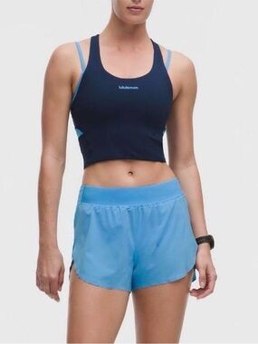 lululemon Women's fast and free shorts in ocean wave blue